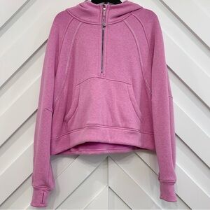 Lululemon Scuba Oversized Half Zip Hoodie *Plush Heathered Dahlia Mauve XL/XXL